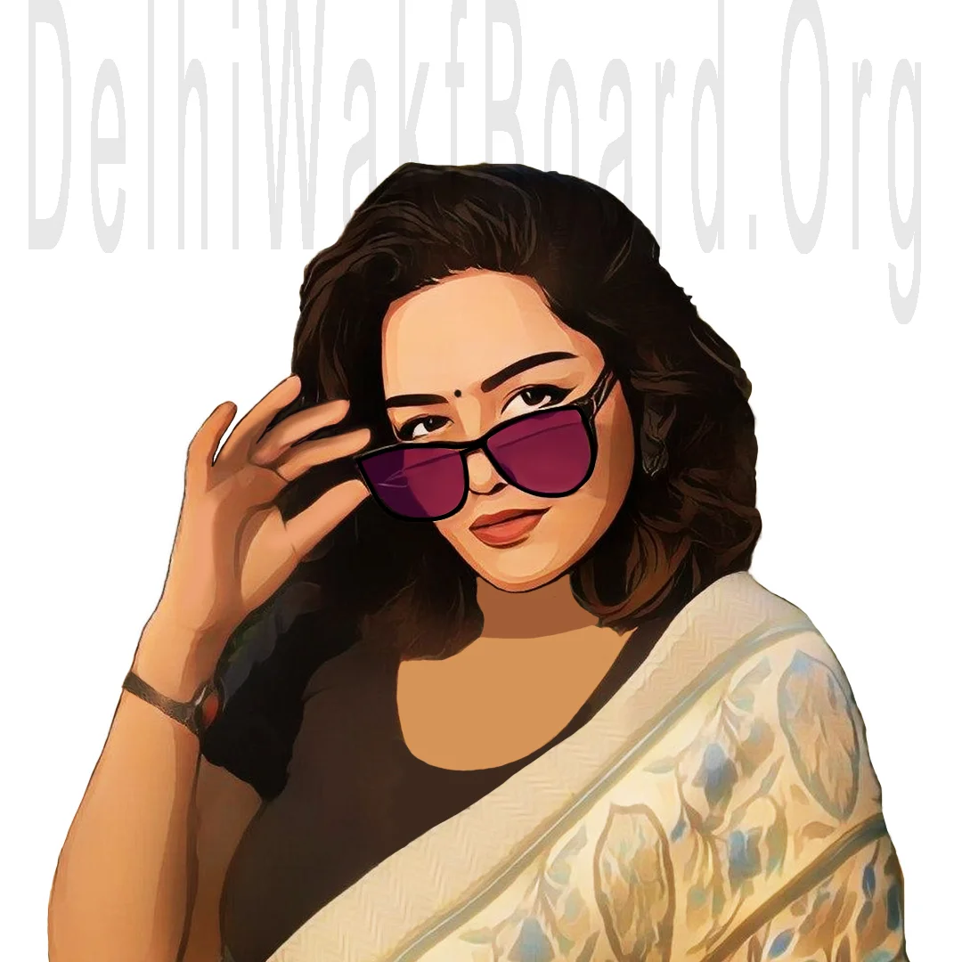 A young attitude girl adjusting her black frame, pink and purple shade sunglasses. She is wearing traditional Indian/ Bharat Saree. 