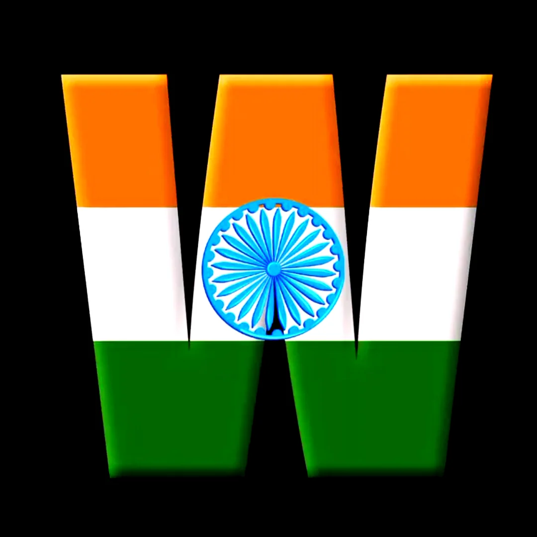 India Flag Bold W