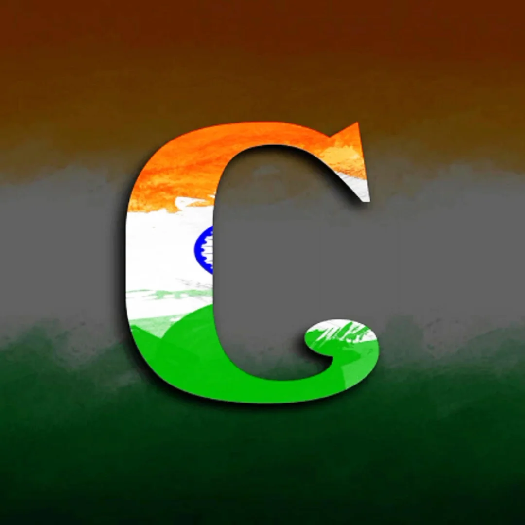 Stylish Alphabet C Tiranga